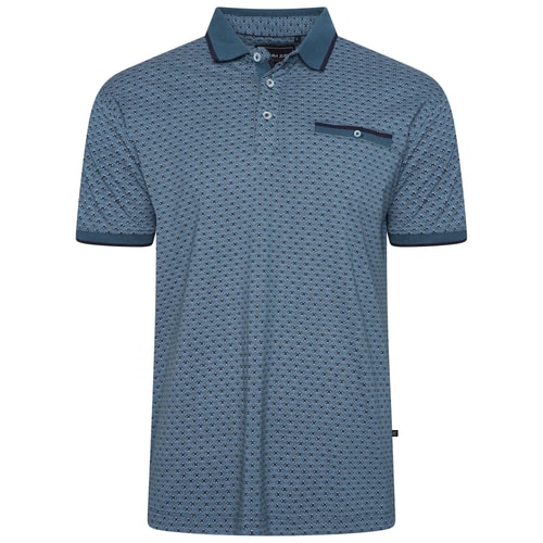 KAM Poloshirt mit Geo-Print Pacific